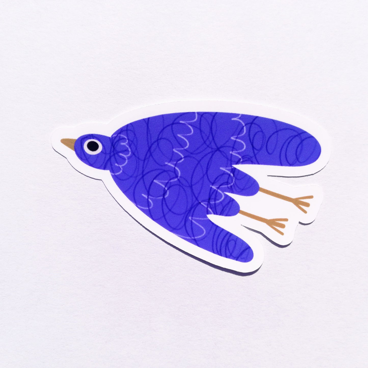 Sticker blauer Vogel