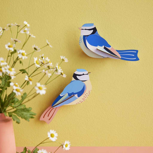 Papier Vogel Wanddekoration Blaumeisen (Blue Tits)