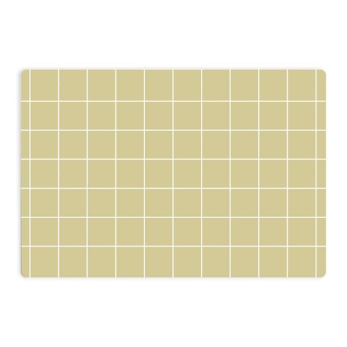Brettchen gelb grid muster