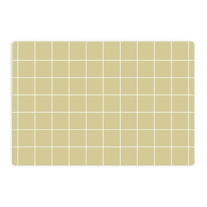 Brettchen gelb grid muster