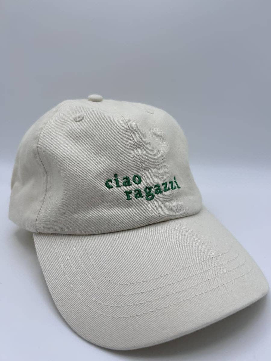 ciao ragazzi Cap - Cream & Green