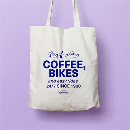 Jutebeutel coffee bikes and easy rides