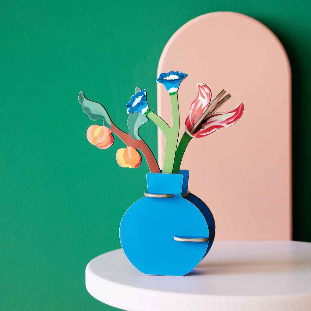 Pop out Karte mit 3D Papier-Blumenstrauss (Dutch Masters)