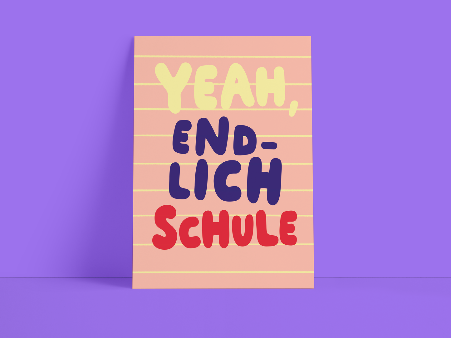 Postkarte Einschulung "endlich Schule" - Studio Danii