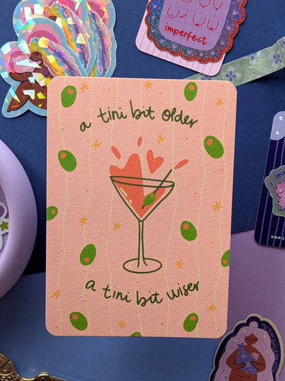 a tini bit older, a tini wiser Postkarte - Studio Kumini