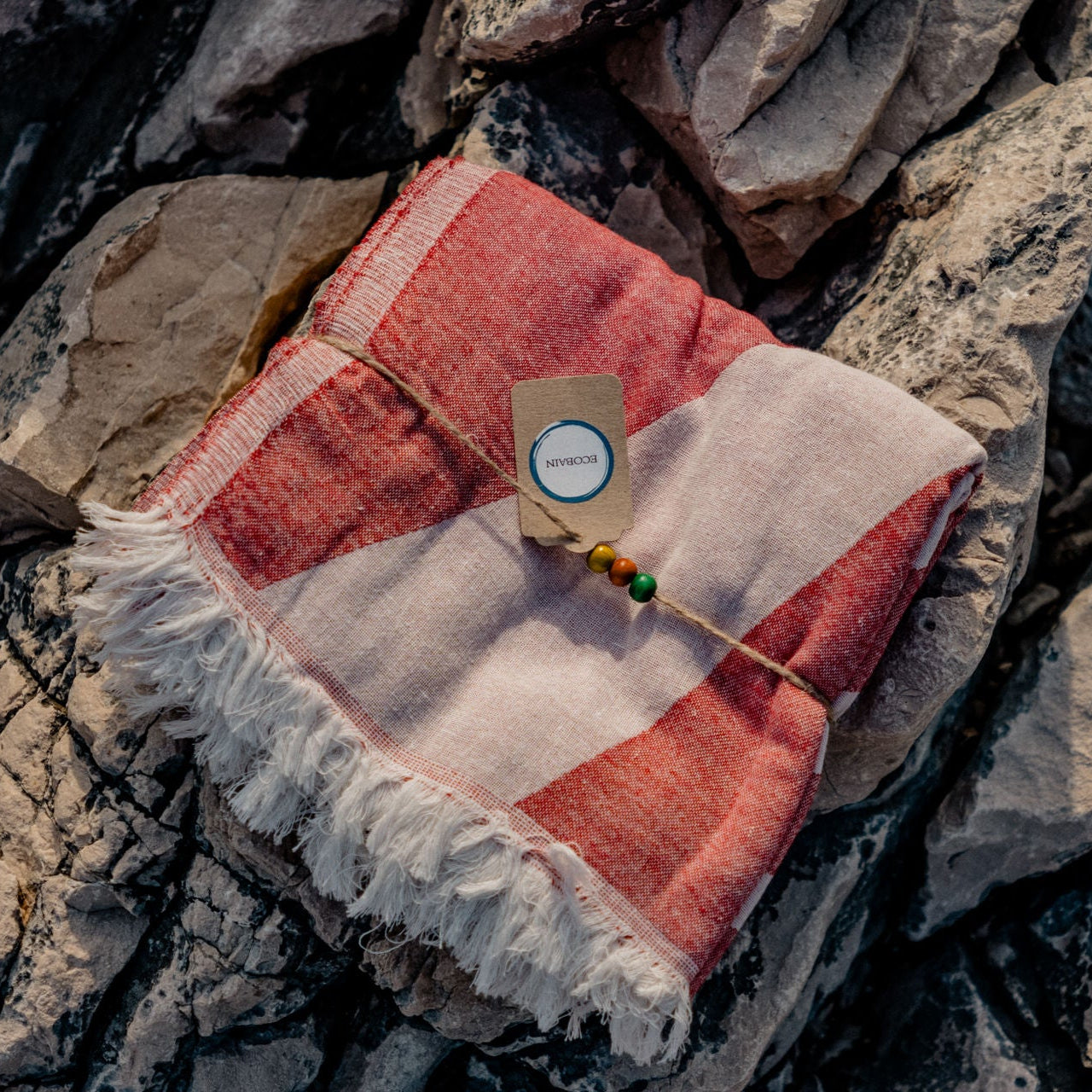 Strandtuch ecobain rosa-rot