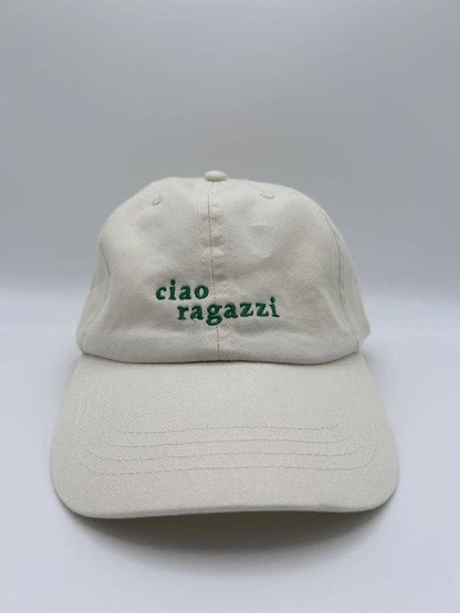 ciao ragazzi Cap - Cream & Green