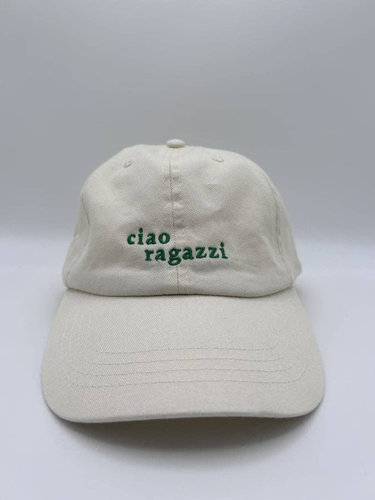 ciao ragazzi Cap - Cream & Green