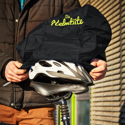 Die Helmtüte: 3 in 1 Tasche, Helm- und Sattelschutz