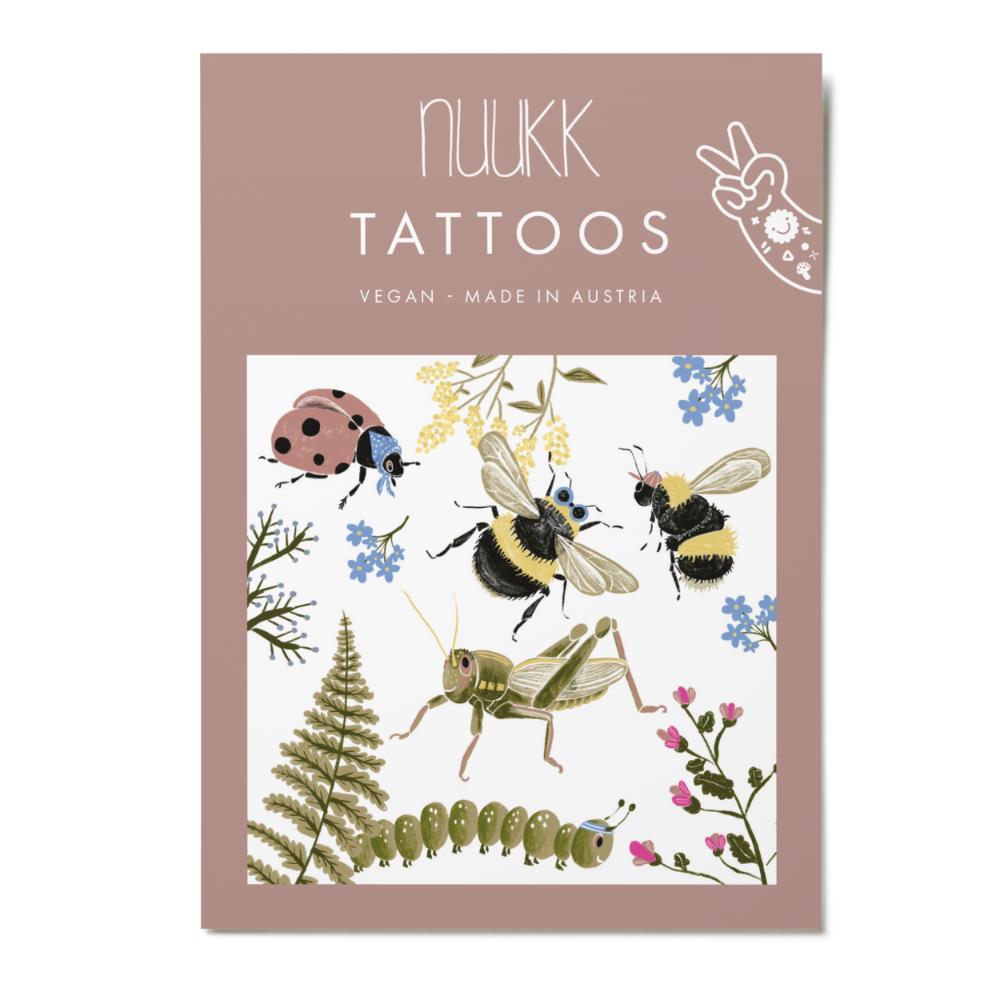 Tattoos Bienen Marienkäfer Heuschrecke & Blumen