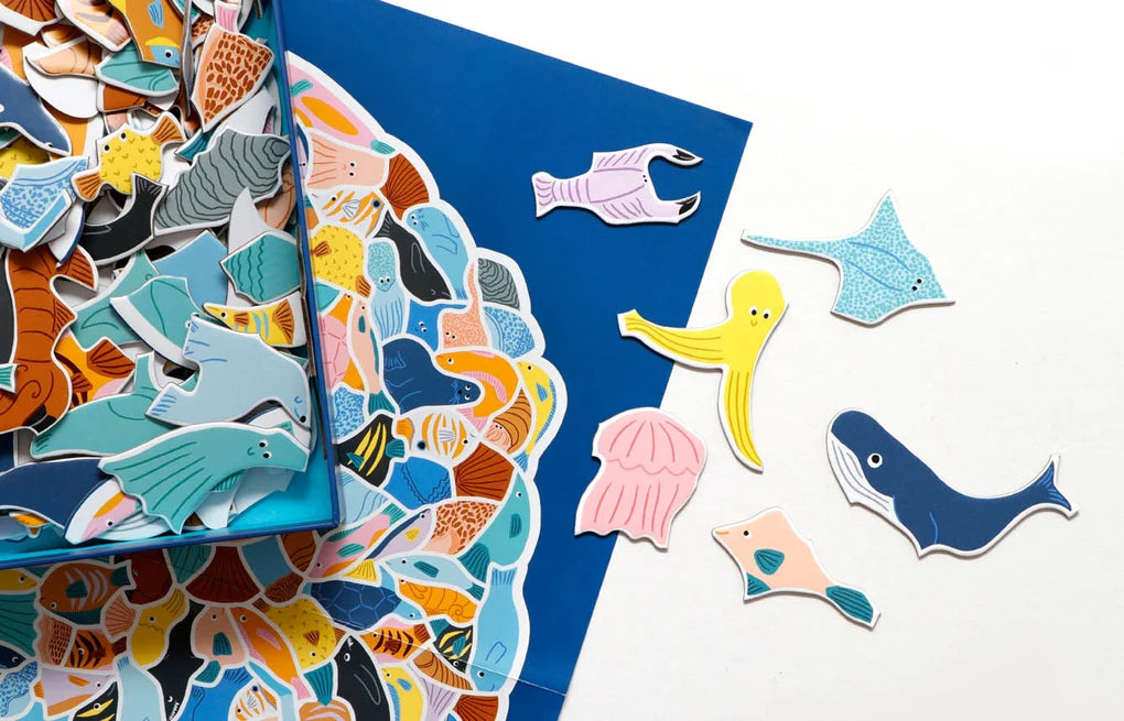 Puzzle 299 Meerestiere und ein Taucher