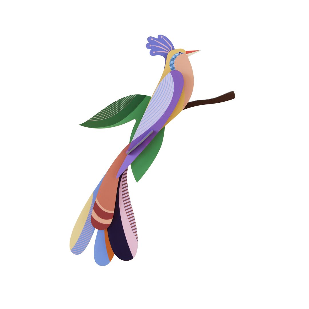 Paradiesvogel Wanddekoration aus Papier - studio ROOF