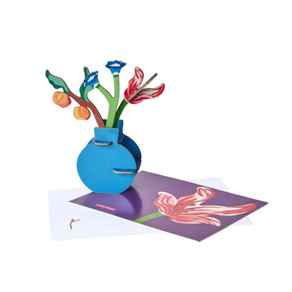 Grußkarte mit Papier Bastelset Blumenvase - studio ROOF