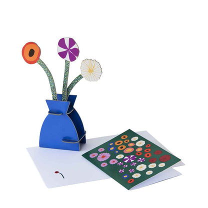 Grußkarte mit Papier Bastelset Blumenvase - studio ROOF