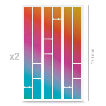 Speichenreflektoren: reflektierende Speichensticker in Regenbogen-Farben