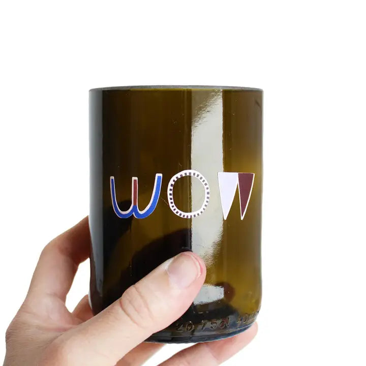 Spälmaschinenfeste Sticker auf Glas wow