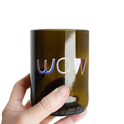 Spälmaschinenfeste Sticker auf Glas wow