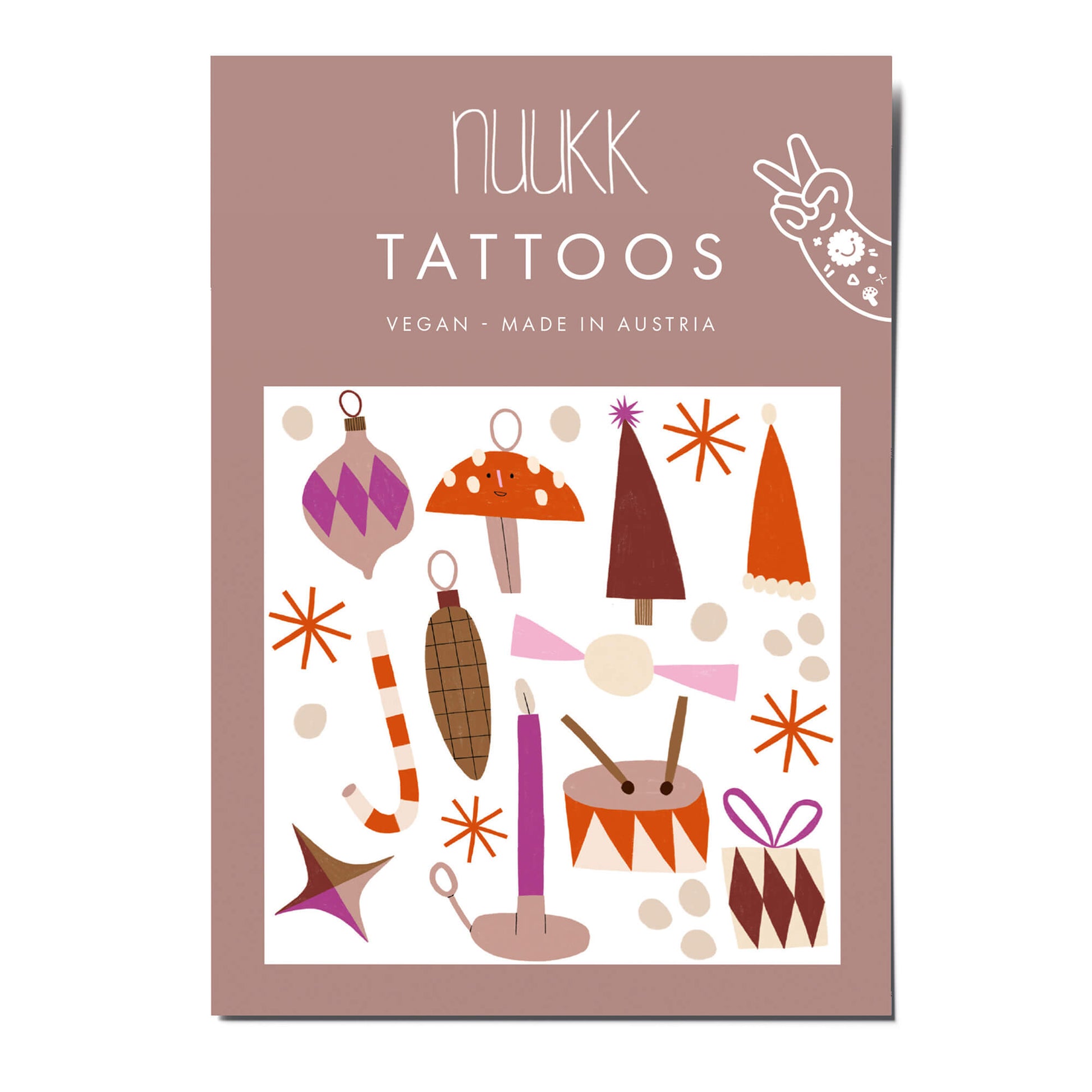 Tattoos von Nuukk mit weihnachtlichen Motiven.