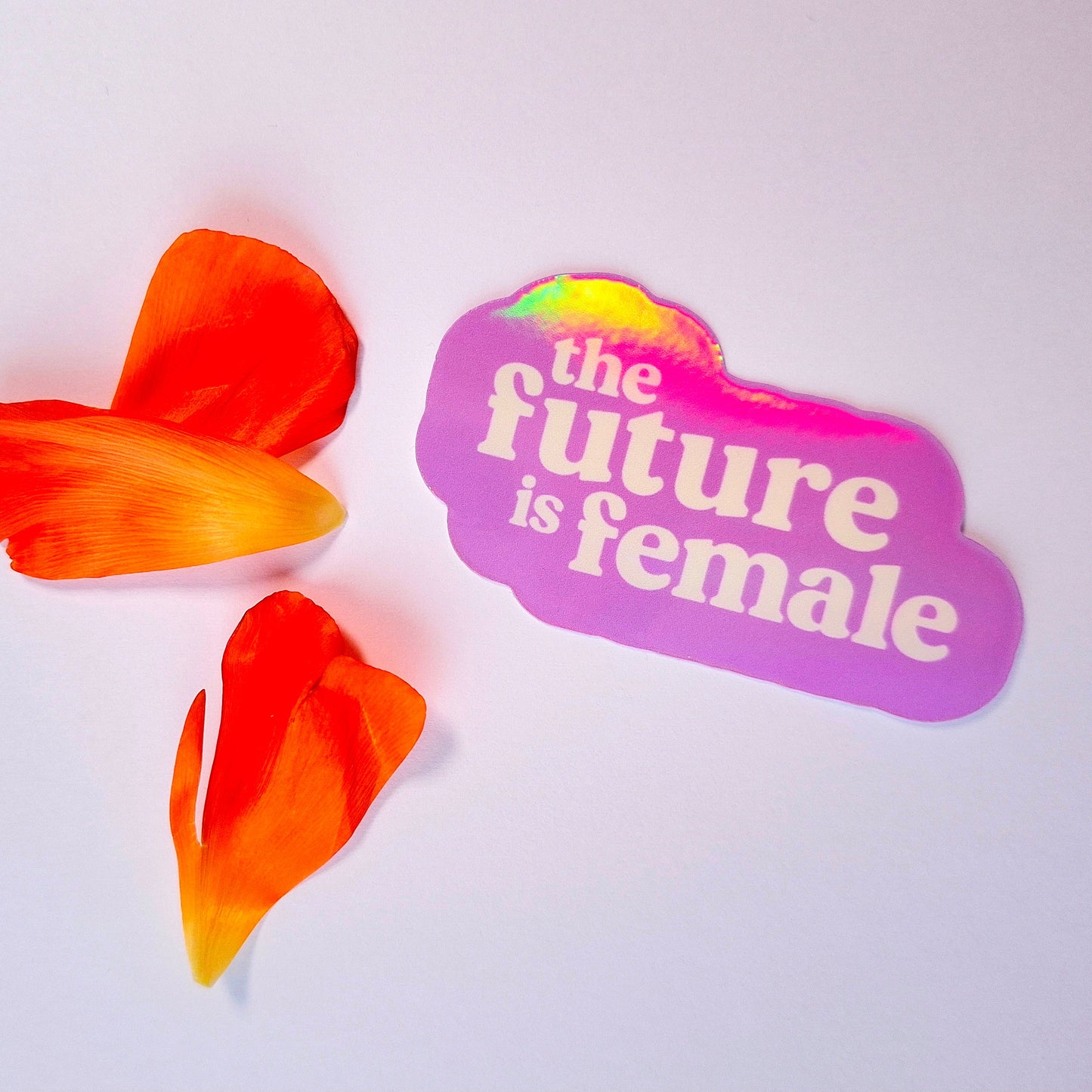 Holografischer Sticker the future is female