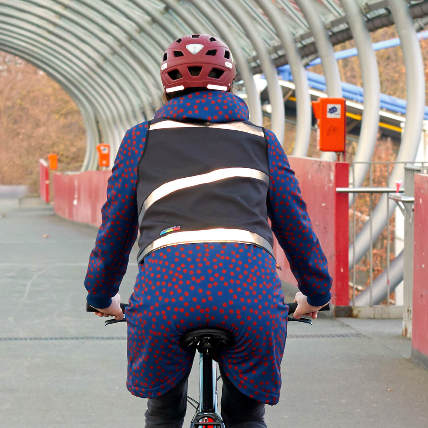Fahrrad Warnweste schwarz