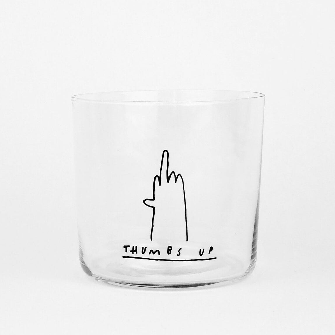 Trinkglas 350ml mit aufdruck thumbs up