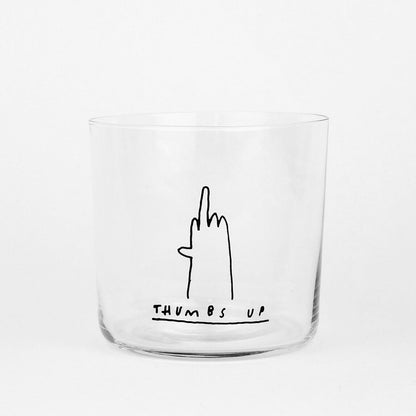 Trinkglas 350ml mit aufdruck thumbs up